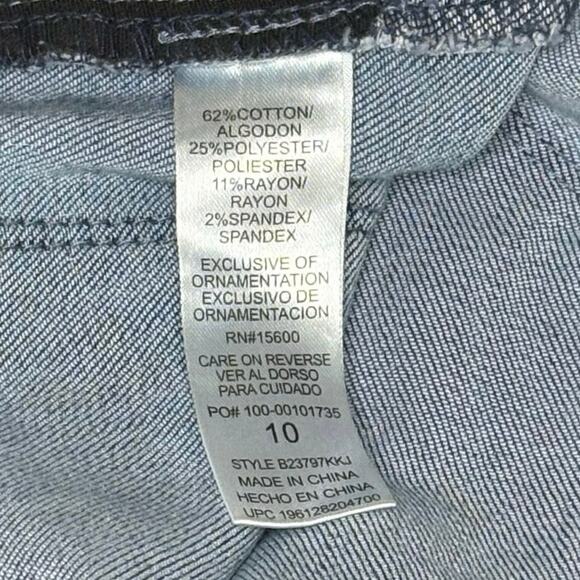 Democracy "Ab"solution Mid Rise Straight Leg Stretch Denim Jeans Women's 10 Blue - Picture 7 of 12